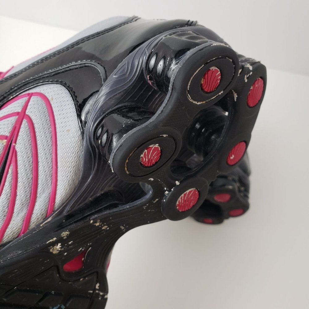 Nike Shox Lace Up Sneakers Black Grey Pink Womens Athletic Casual Shoes Size 7.5 - Picture 9 of 14